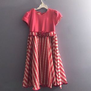 Pink and white girls dress